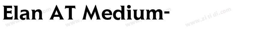 Elan AT Medium字体转换